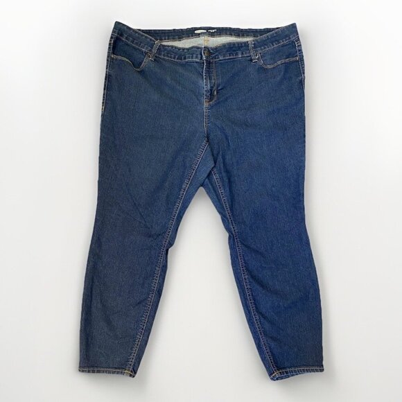 Old Navy Women's Super Skinny Jeans Size 22 Plus Short Blue Mid-Rise Stretch GUC - Picture 1 of 12